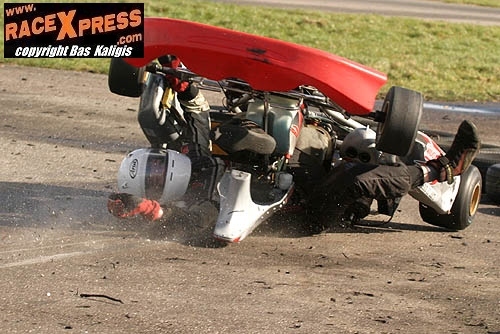 Crash van onfortuinlijke Barry de Boorder 